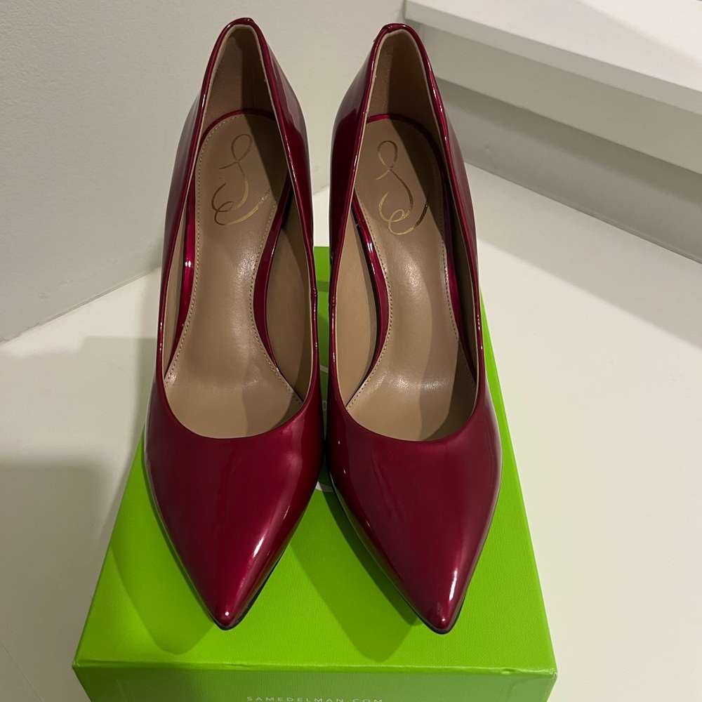 Sam Edelman Hazel Pointed Toe Pump in Holly Red
